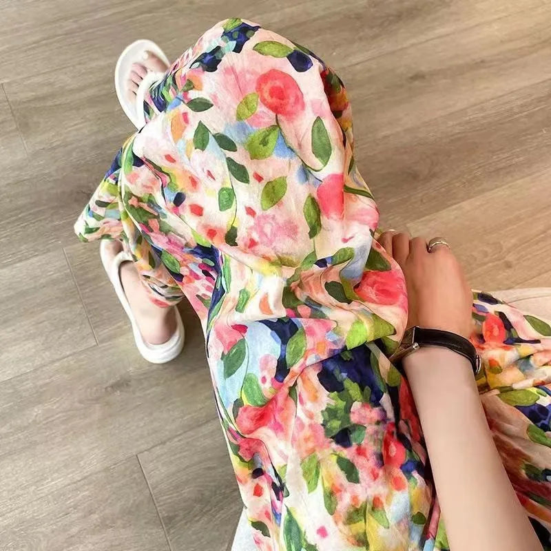 Beach Pants Loose Wide-Leg High Waist
