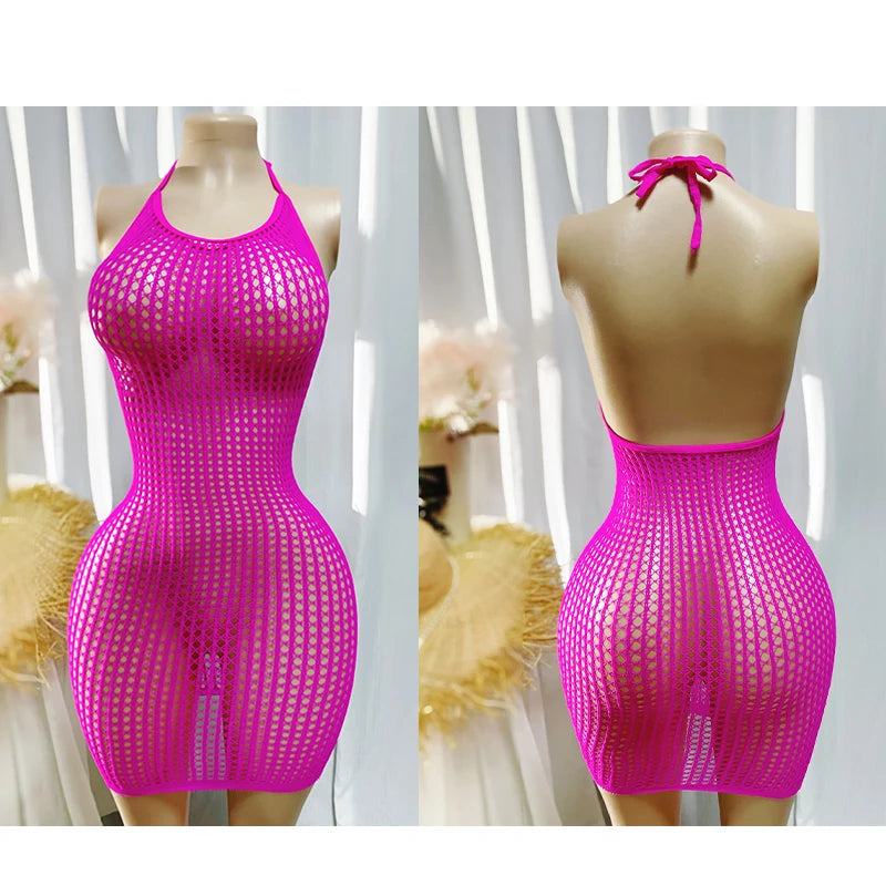 1PC Sexy Women Fishnet Cover Up Without Bikini