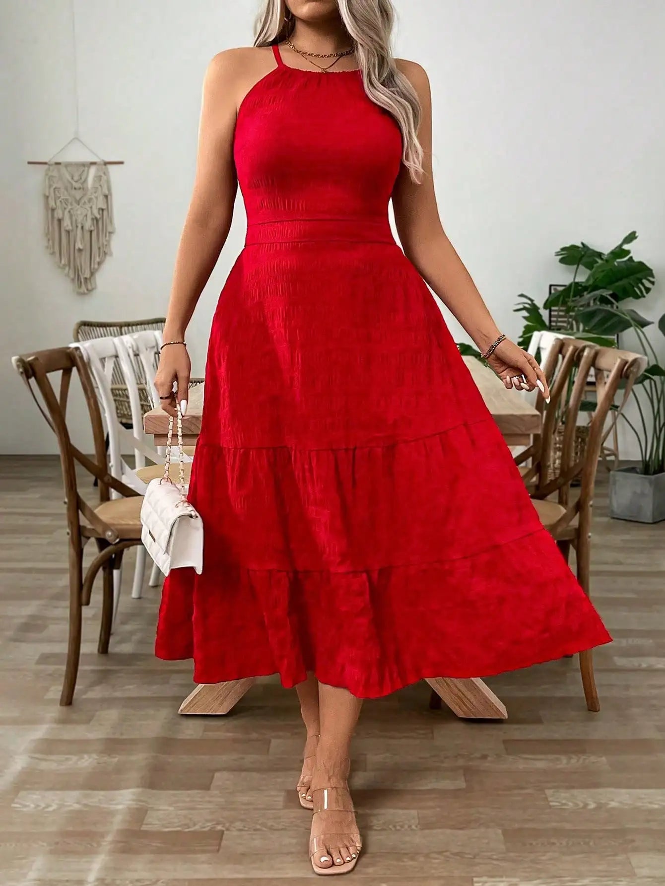 Plus Size Halter Maxi Dress