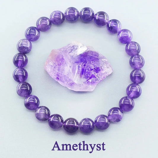 Amethyst Bracelet Natural Stone Beads