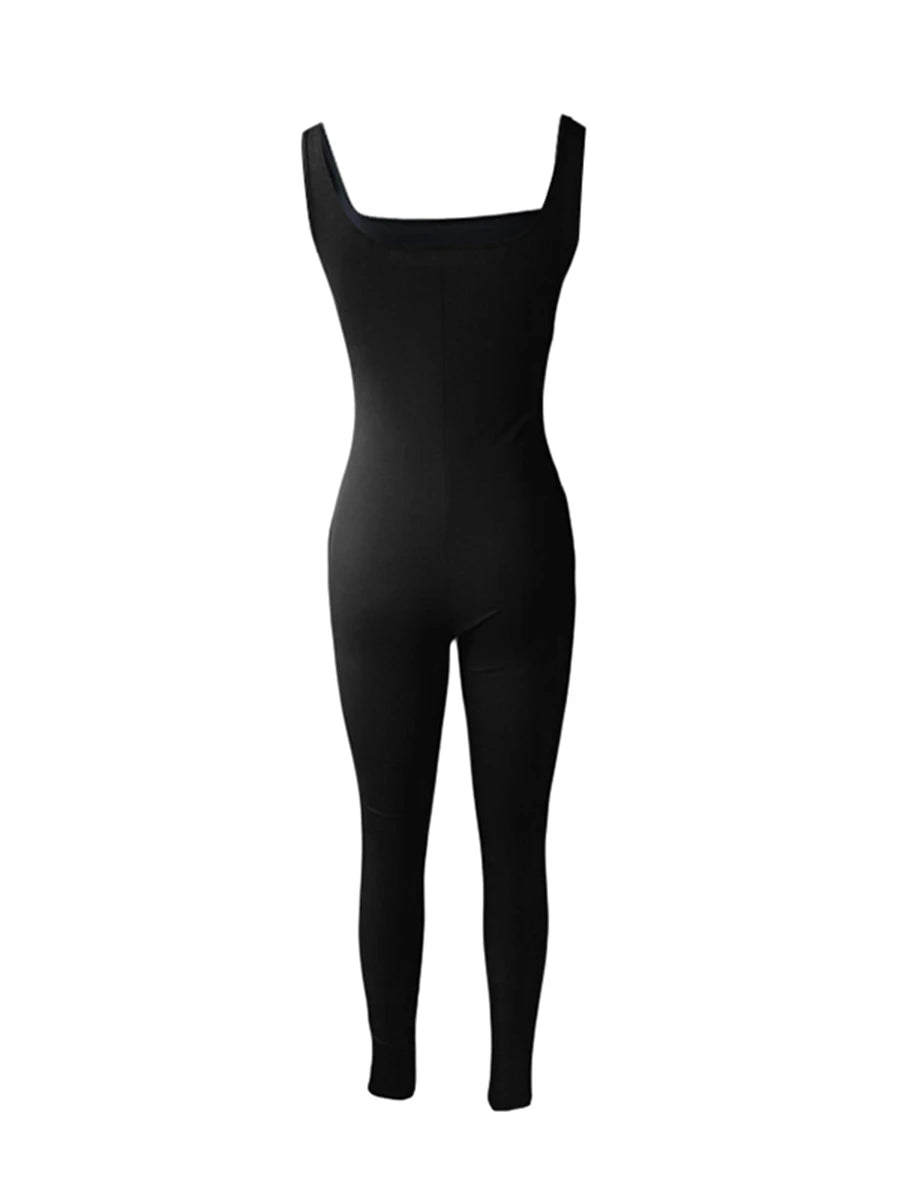 Women Sleeveless Bodycon Jumpsuit