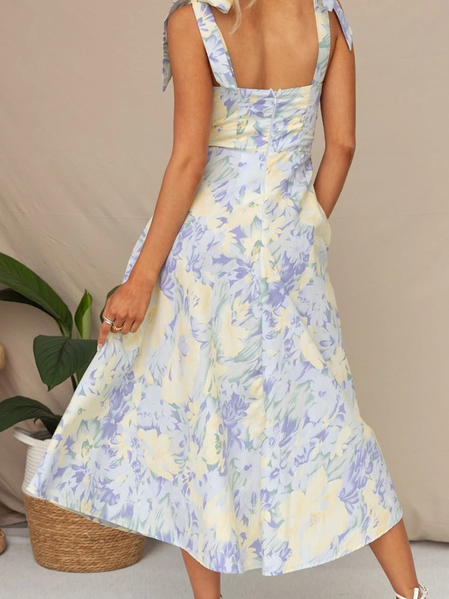 Sling Dress Sleeveless Low-cut