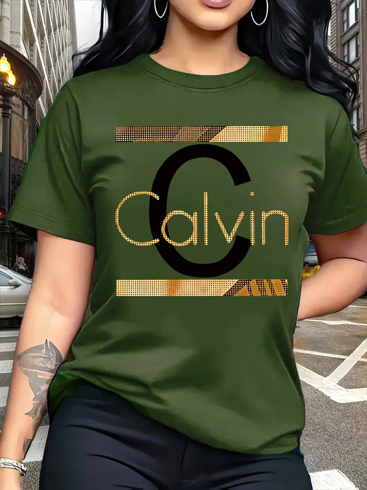 Calvin Letter Print Women's Tee