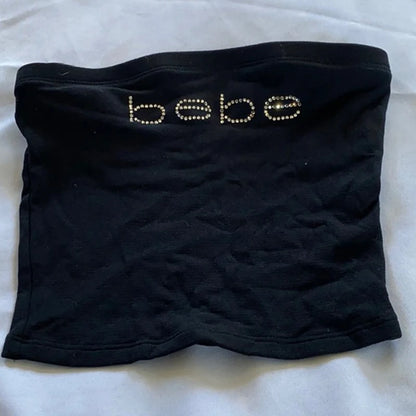 Diamonds Bebe Women Tube Crop Top