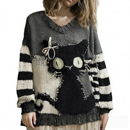 Loose Long Sleeve Sweater O-neck Pullover