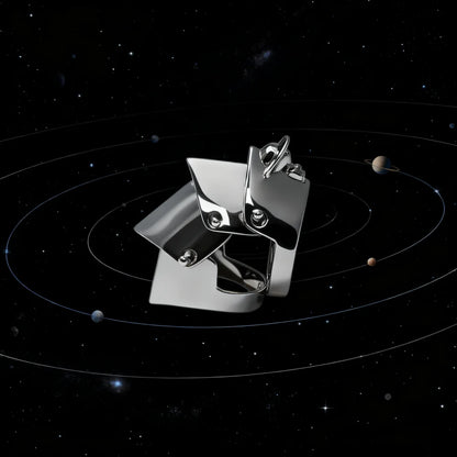 Silver ARMOUR Four Section Saturn Ring