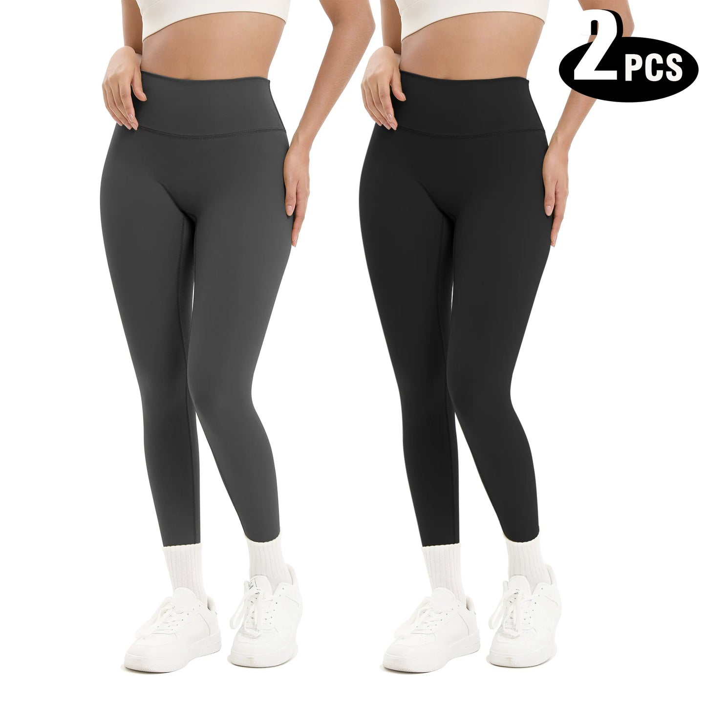 2 Pack High Waisted Sexy Butt Lifting Yoga Leggings