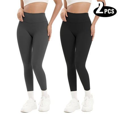 2 Pack High Waisted Sexy Butt Lifting Yoga Leggings