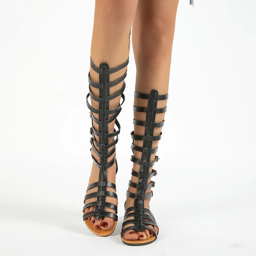 Retro High Boots Casual Knee Sandals