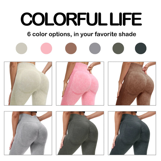 2 Pack High Waisted Sexy Butt Lifting Yoga Leggings
