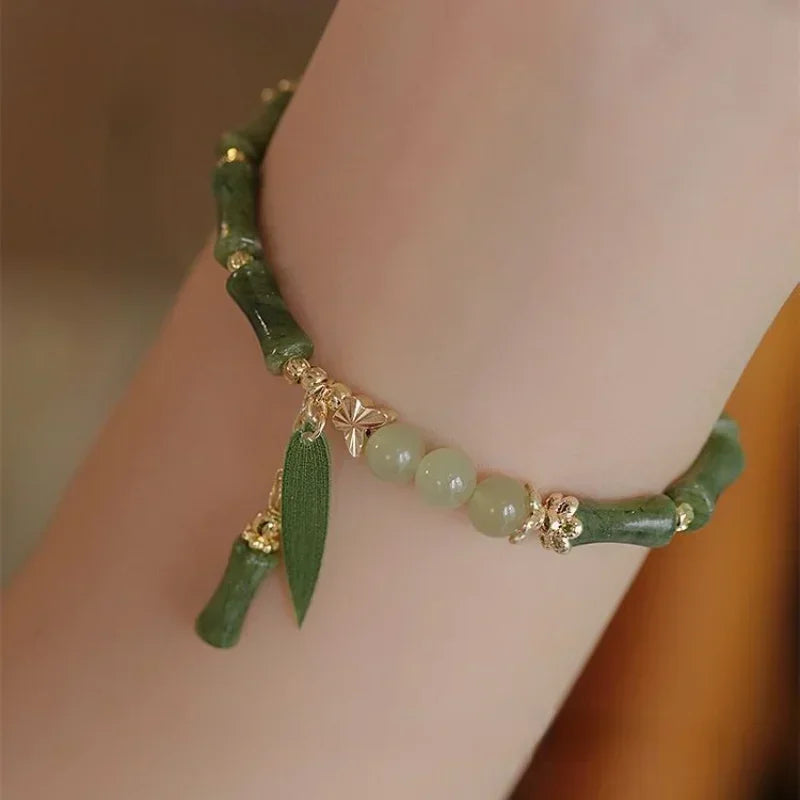 Chinese Green Bamboo  Bracelet
