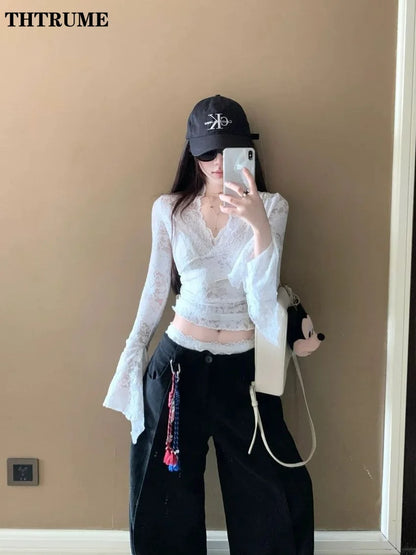 Sexy V-Neck Sheer T-Shirts