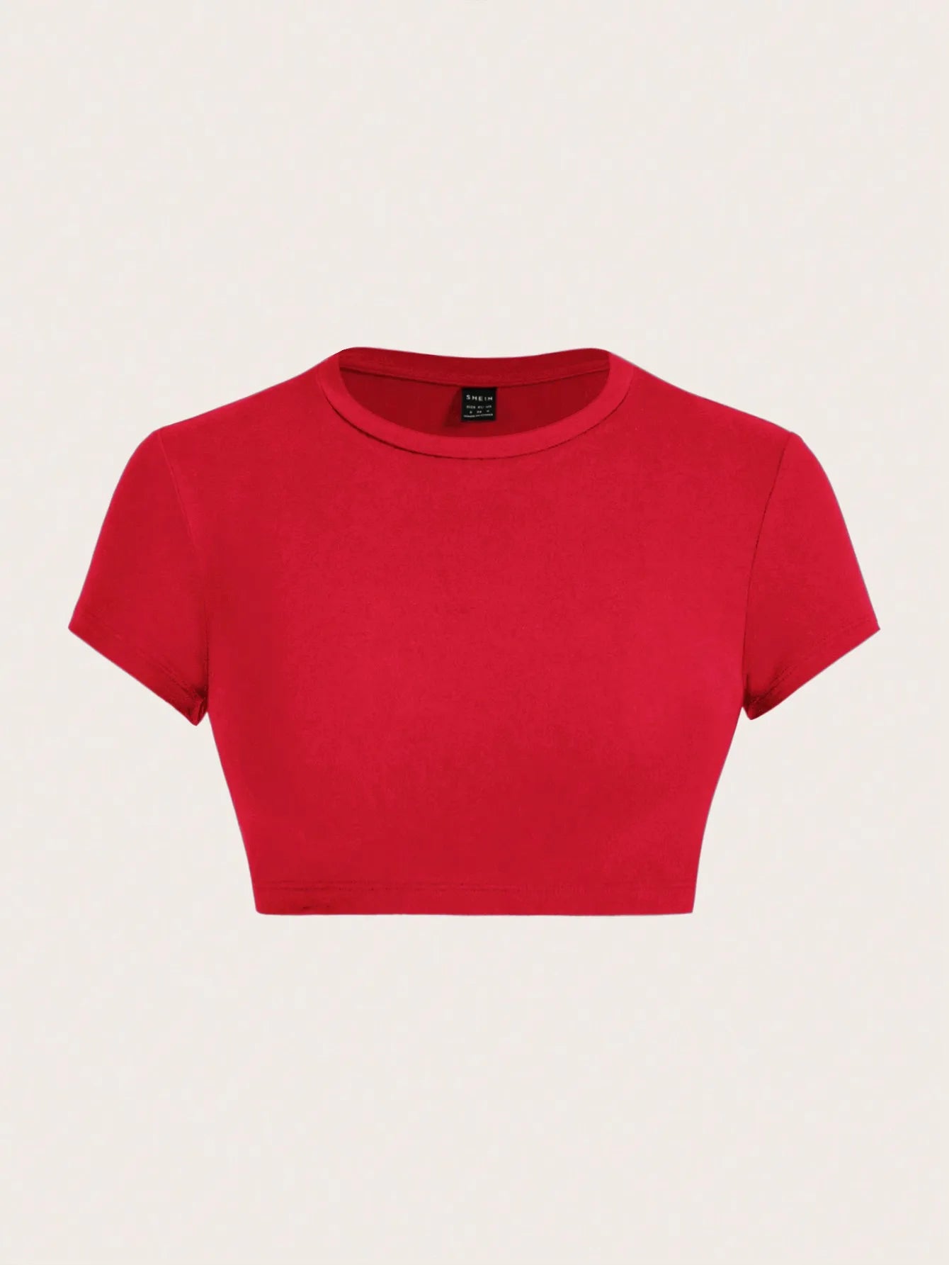 Black Crop Short Sleeve T-Shirt