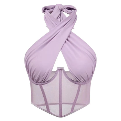 Women Sleeveless Fishbone Corset Vest