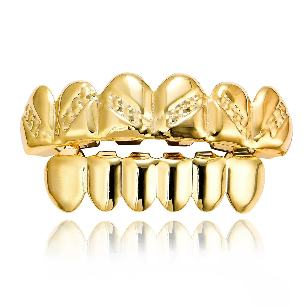 Hip Hop Rock Braces Gold Plated