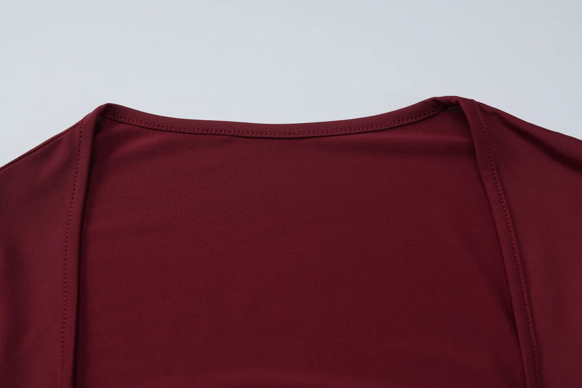 Elegant Long Sleeve Sexy Crop T-Shirt