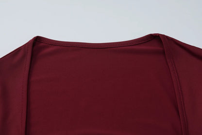 Elegant Long Sleeve Sexy Crop T-Shirt