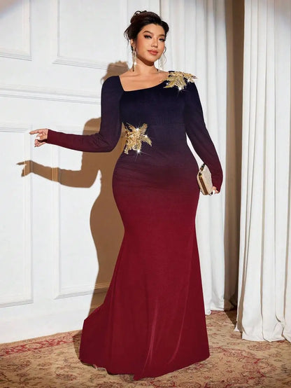 Black Long Sleeve Mermaid Dress