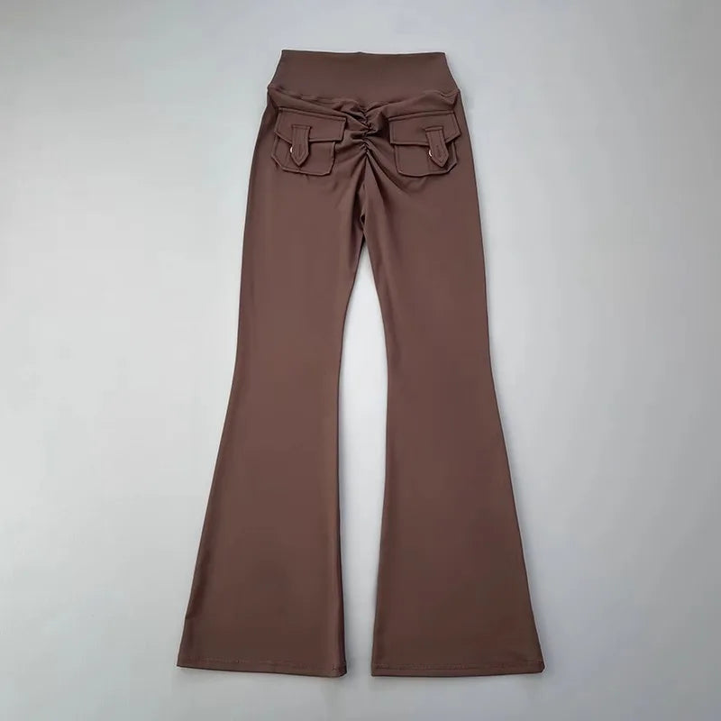 micro horn yoga pants for hip lifting