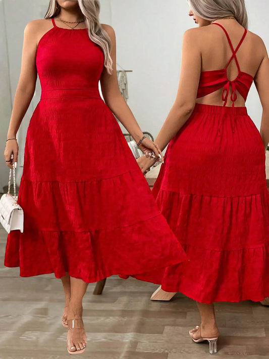 Plus Size Halter Maxi Dress