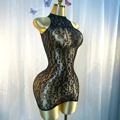 Sexy Cover Up Hollow Out Fishnet Dress