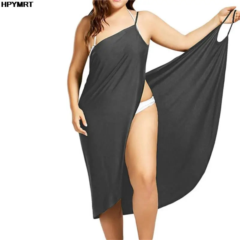 Ladies Halter Dress Solid Color Cross Sleeveless