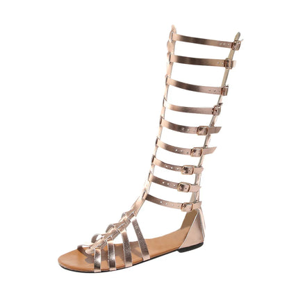 Retro High Boots Casual Knee Sandals