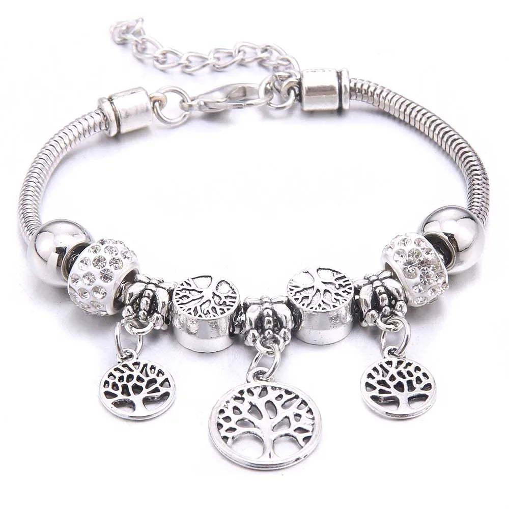 White Butterfly Charm Bracelet & Bangles