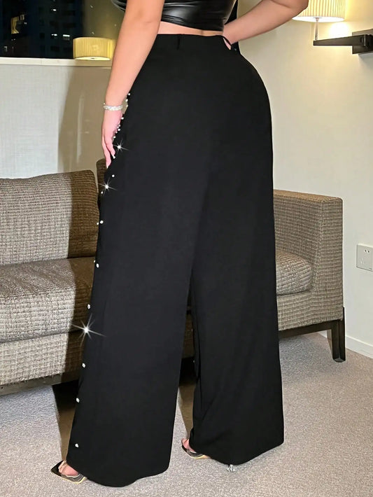 Plus Size Sparkle Gradient Knit Pants