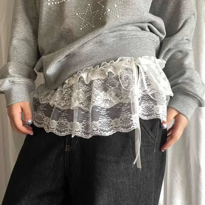 Lace Mini Layered Skirt