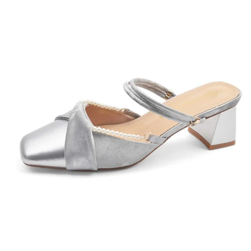 Stunning open-toe slip-on women's exquisite shoes