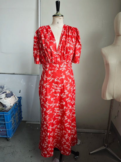 Floral Printed Blazer Shirt Maxi Skirt 2 Piece