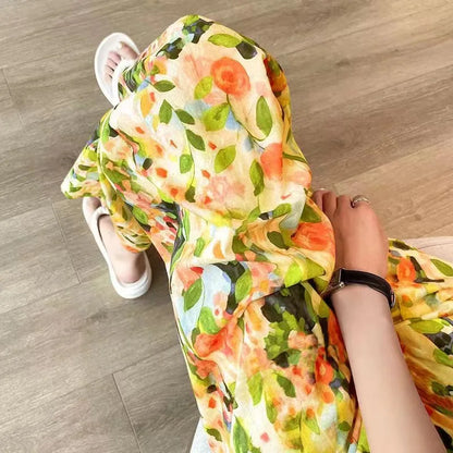 Beach Pants Loose Wide-Leg High Waist