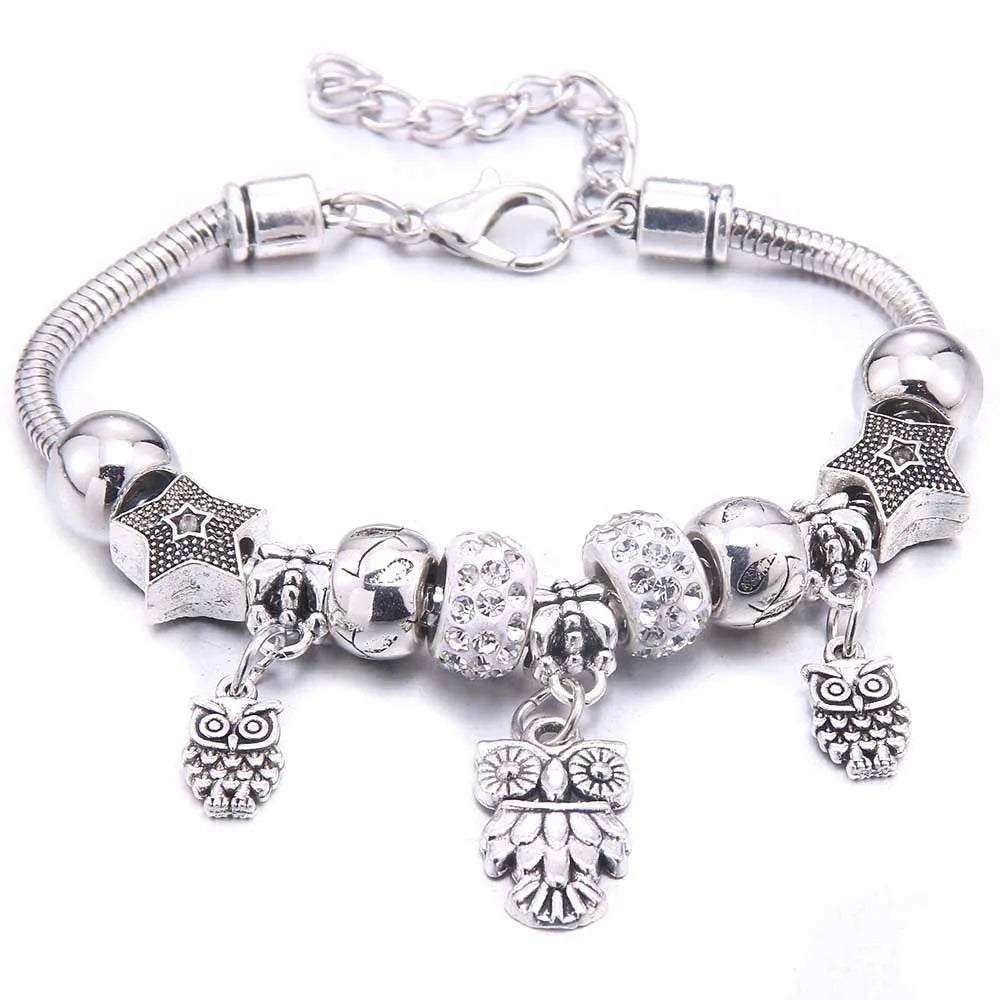 White Butterfly Charm Bracelet & Bangles