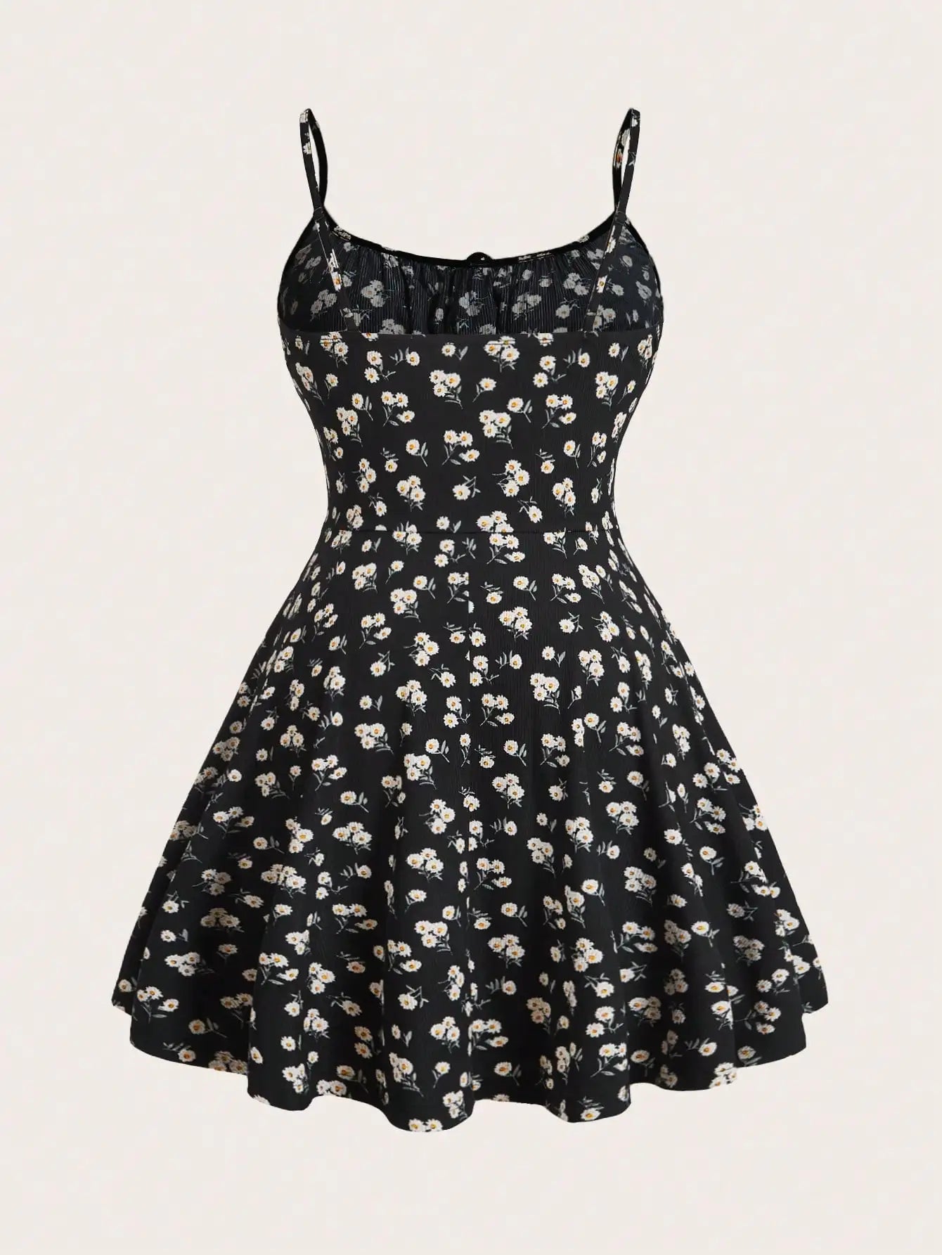floral elegant sleeveless thin strap camisole dress