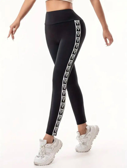 Printed Leggings, High-Waisted, Butt-Lifting