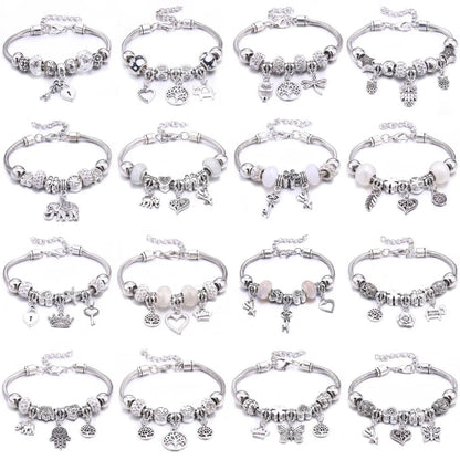 White Butterfly Charm Bracelet & Bangles