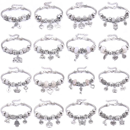 White Butterfly Charm Bracelet & Bangles