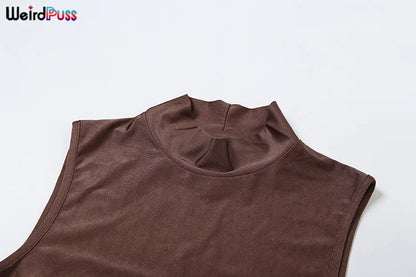 Weird Puss Cross Ruffles Mini Dress