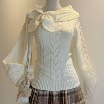 Preppy Style Sweet Knitted Sweater