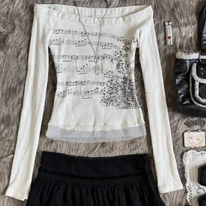 T-shirt Long Sleeve Boat Neck