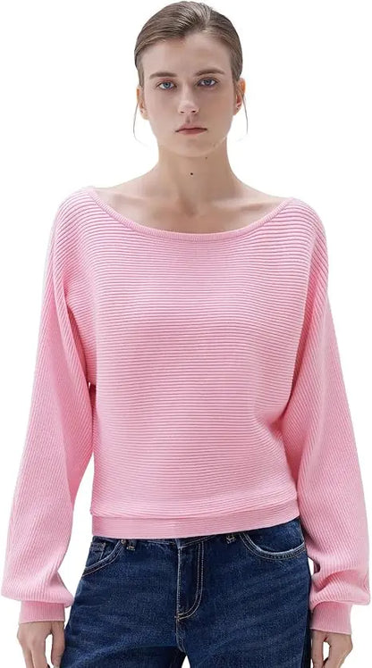 Cashmere Oversized Off Shoulder Pullover Sweaters