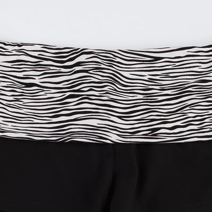 SUCHCUTE  Casual Zebra Print Elastic Shorts