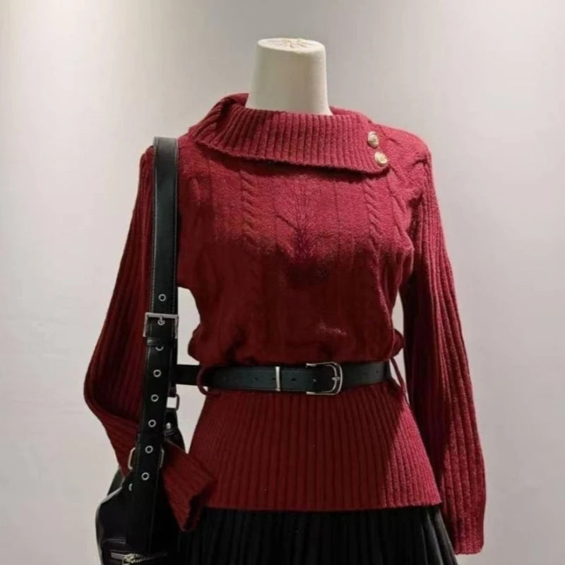 Preppy Style Sweet Knitted Sweater