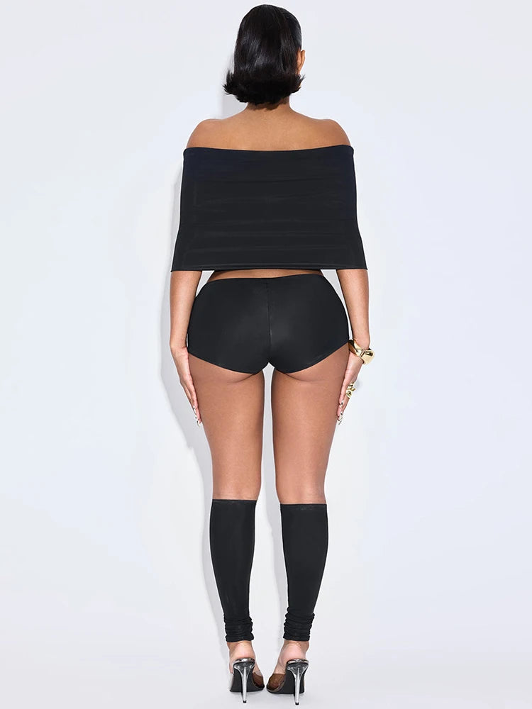 2 Piece Set Women Simple Trend Slash