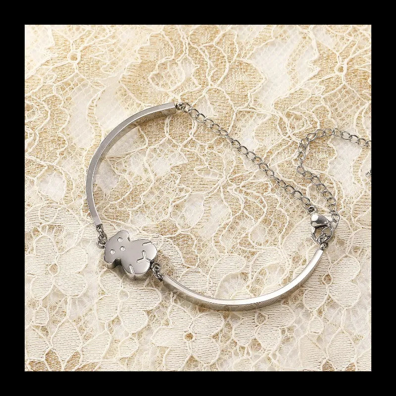 Bear Bracelet Stud Earrings Necklace Set,