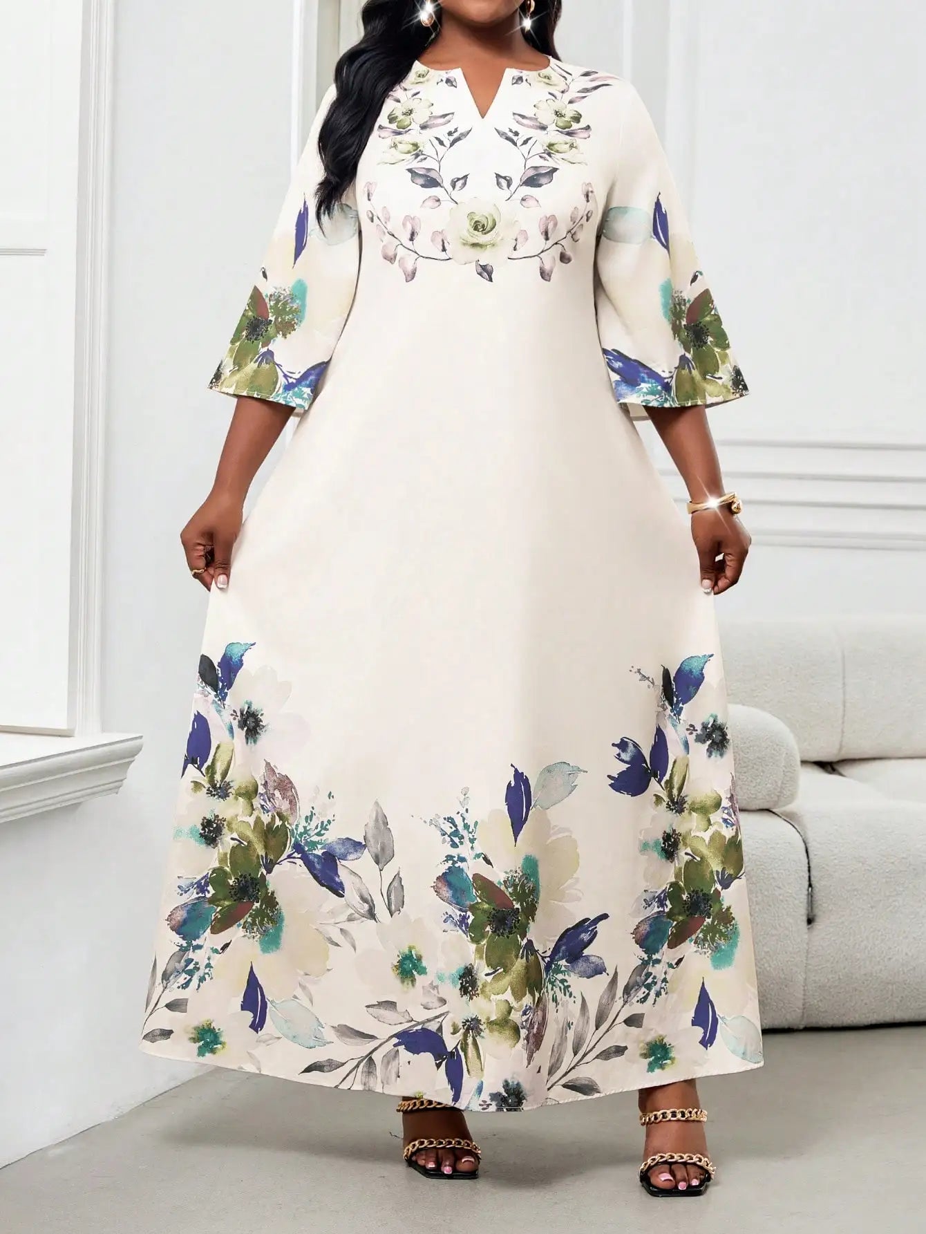 Elegant Floral Maxi Dress