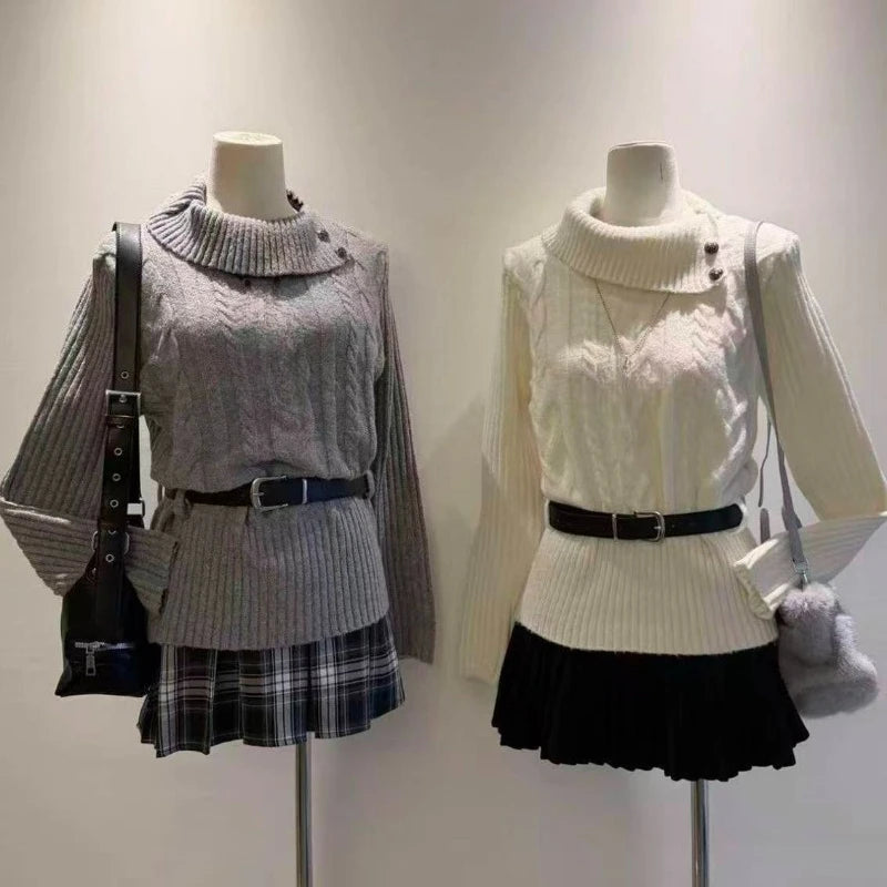 Preppy Style Sweet Knitted Sweater
