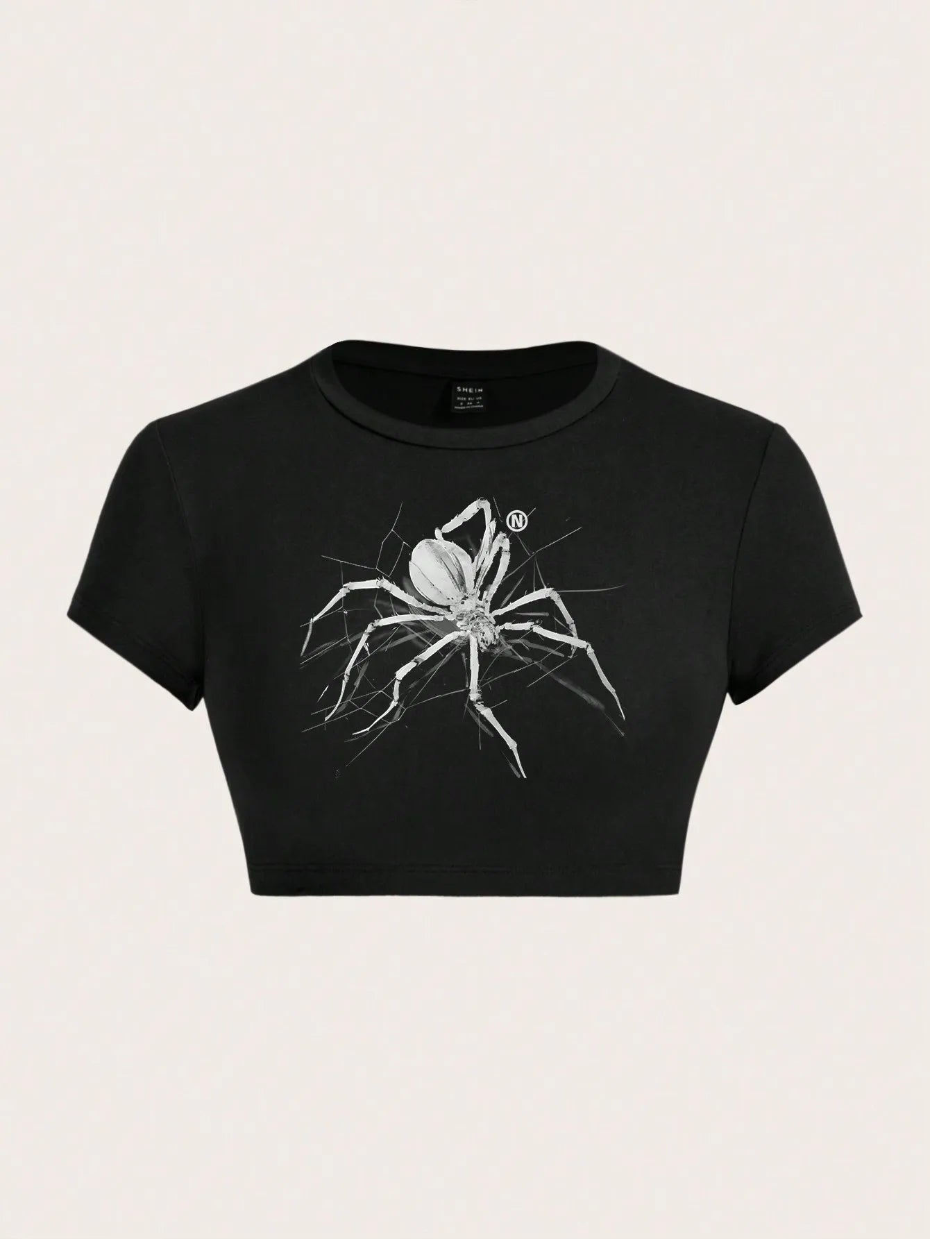Black Crop Short Sleeve T-Shirt
