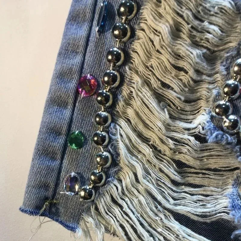 Short Pants High Waist Jeans Hole Shorts